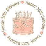 Happy 50th Birthday Cake T-shirts Gifts Happy 50th Birthday Cake T-shirts Gifts