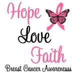 Hope, Love & Faith Breast Cancer T-Shirts Hope, Love & Faith Breast Cancer T-Shirts