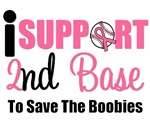 I Support 2nd Base Breast Cancer T-Shirts I Support 2nd Base Breast Cancer T-Shirts