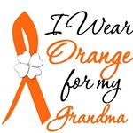 I Wear Orange Flower Grandma Leukemia Shirts I Wear Orange Flower Grandma Leukemia Shirts