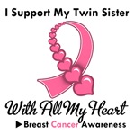 Breast Cancer I Support My Twin Sister T-Shirts Breast Cancer I Support My Twin Sister T-Shirts