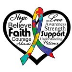 Heart Ribbon - Autism Shirts and Gifts Heart Ribbon - Autism Shirts and Gifts