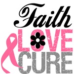 Faith Love Cure Breast Cancer Shirts Faith Love Cure Breast Cancer Shirts