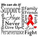 Blood Cancer Supportive Words Shirts Blood Cancer Supportive Words Shirts