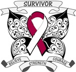Head Neck Cancer Survivor Butterfly Shirts Head Neck Cancer Survivor Butterfly Shirts