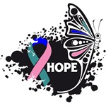 Hope Grunge Butterfly Thyroid Cancer Shirts Hope Grunge Butterfly Thyroid Cancer Shirts