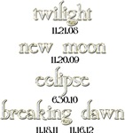 Twilight Saga Movie Dates Twilight Saga Movie Dates