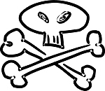 Cartoon Skull & Cross Bones Cartoon Skull & Cross Bones