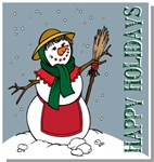 Christmas Lady Snowman Square T-shirts Gifts Christmas Lady Snowman Square T-shirts Gifts