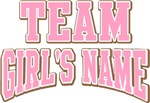 Any Team Girl's Name Personalized Custom Tees Gift Any Team Girl's Name Personalized Custom Tees Gift
