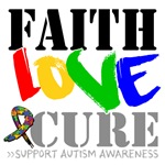 Faith Love Cure Autism Shirts and Gifts Faith Love Cure Autism Shirts and Gifts