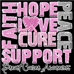 Hope Cure Collage Breast Cancer Shirts Hope Cure Collage Breast Cancer Shirts