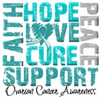 Collage Hope Cure Ovarian Cancer Shirts Collage Hope Cure Ovarian Cancer Shirts