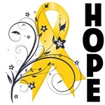 Hope Floral Ribbon Childhood Cancer Shirts Hope Floral Ribbon Childhood Cancer Shirts