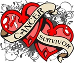 Oral Cancer Survivor Double Heart Shirts Oral Cancer Survivor Double Heart Shirts