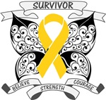 Childhood Cancer Survivor Butterfly Shirts Childhood Cancer Survivor Butterfly Shirts