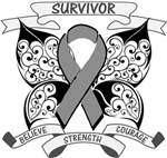Brain Cancer Survivor Butterfly Strength Shirts Brain Cancer Survivor Butterfly Strength Shirts