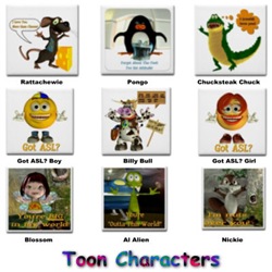 ASL Designs - Toon Characters ASL Designs - Toon Characters