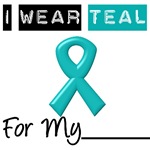 I Wear Teal Ovarian Cancer T-Shirts & Gifts I Wear Teal Ovarian Cancer T-Shirts & Gifts