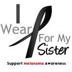 Melanoma I Wear Black For My Sister Shirts Melanoma I Wear Black For My Sister Shirts