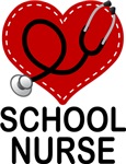 SCHOOL NURSE Stethoscope Heart Gift T-shirts