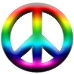 Rainbow Peace Sign Rainbow Peace Sign