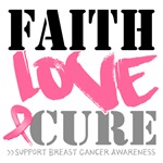 Faith Love Cure Breast Cancer Shirts Faith Love Cure Breast Cancer Shirts