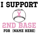 Custom 2nd Base Breast Cancer Shirt Custom 2nd Base Breast Cancer Shirt