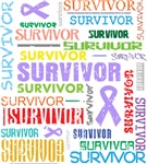 Cancer Survivor Colorful Typographic Shirts Cancer Survivor Colorful Typographic Shirts