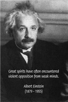 Albert Einstein: Great spirits & Weak Minds