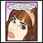 Pop art girl comic